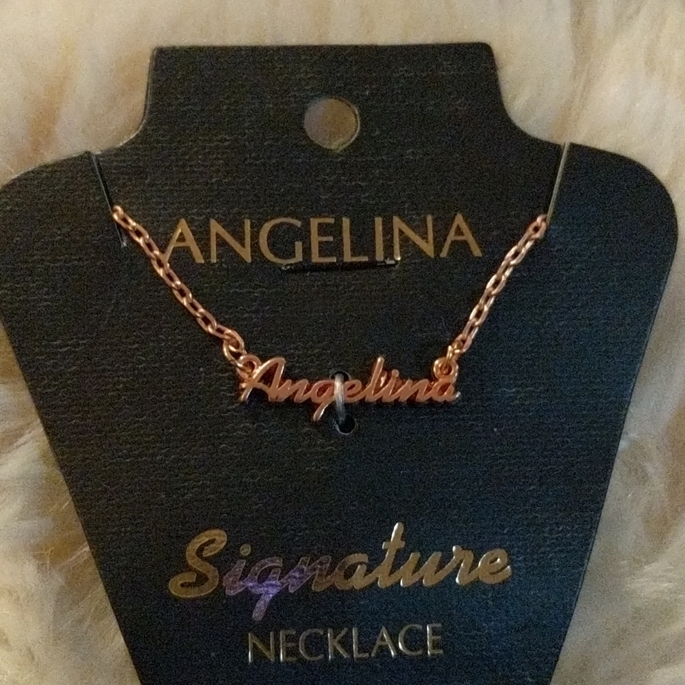 - Angelina Rose Gold Necklace